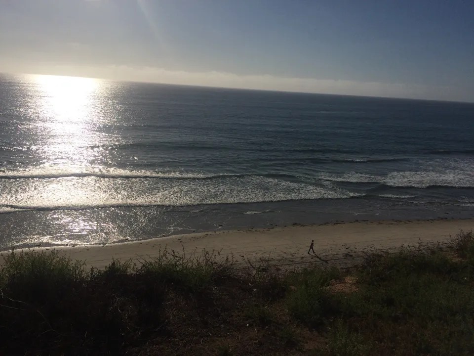 Oceanview from a coastal campsite at South Carlsbad