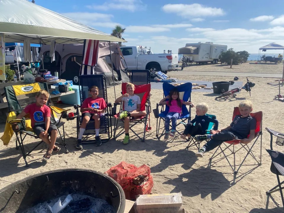 A campsite at San Elijo, just across from the premium sites